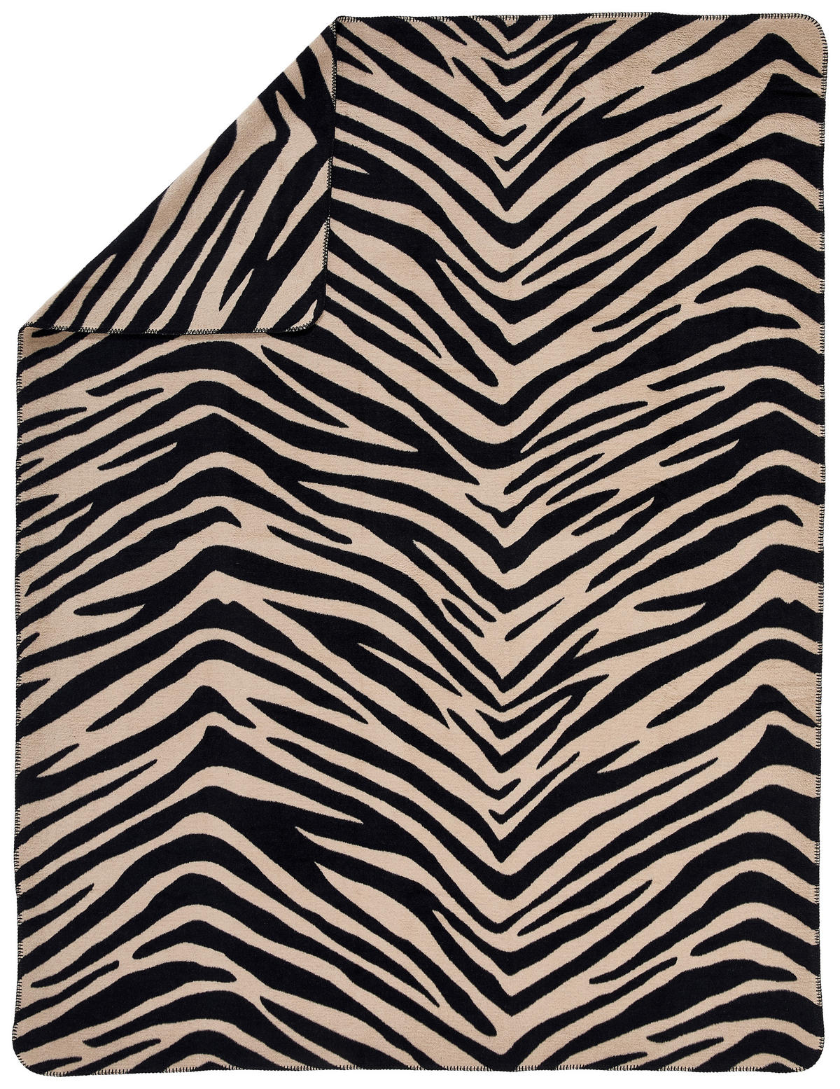 WOHNDECKE ZEBRA 150/200 cm  - Taupe/Schwarz, Trend, Textil (150/200cm) - Dieter Knoll
