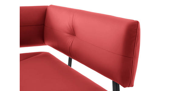 ECKBANK 205/165 cm  in Rot, Schwarz  - Rot/Schwarz, MODERN, Textil/Metall (205/165cm) - Cantus