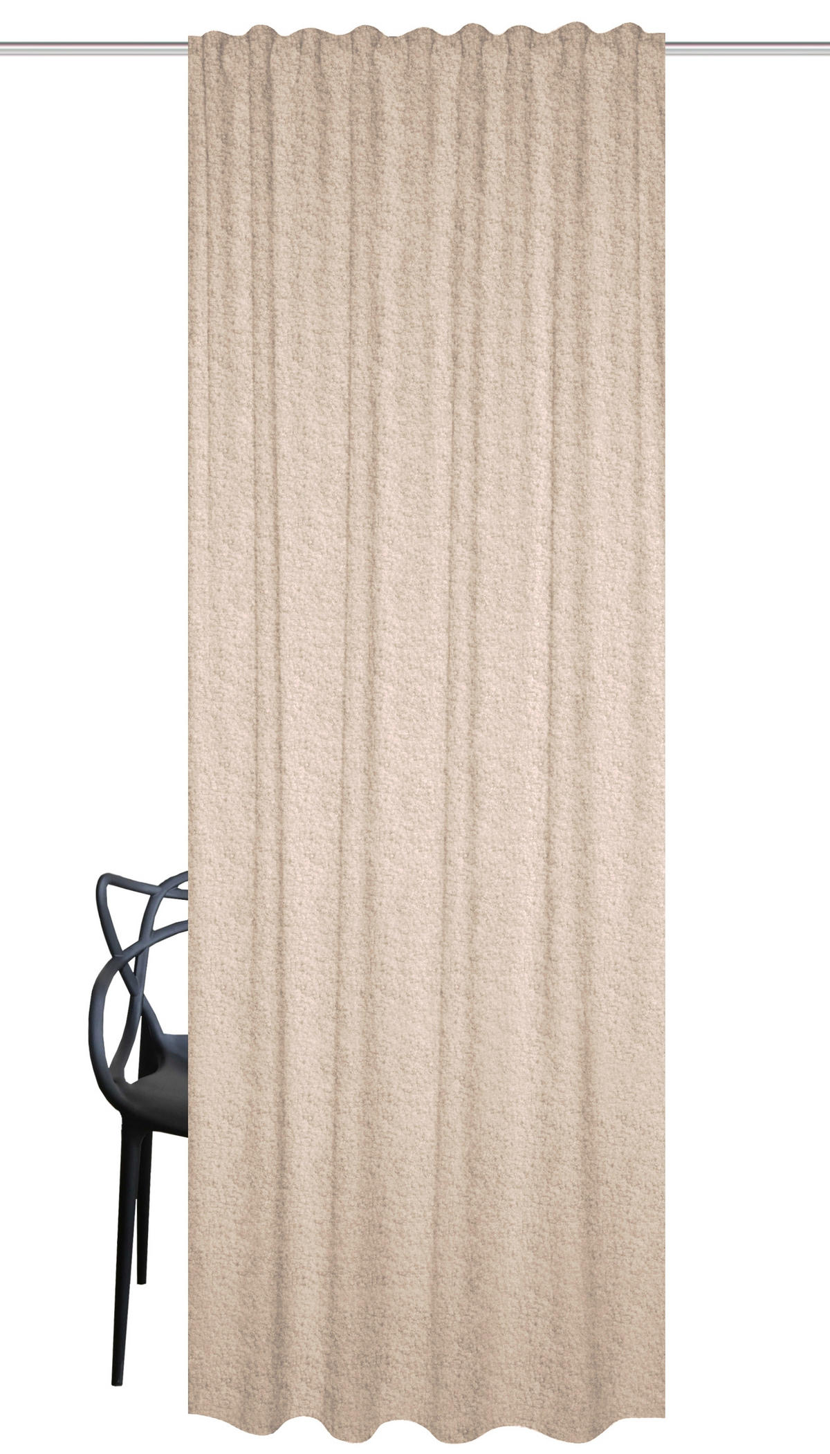 FERTIGVORHANG  blickdicht   135/245 cm  - Beige, Basics, Textil (135/245cm)