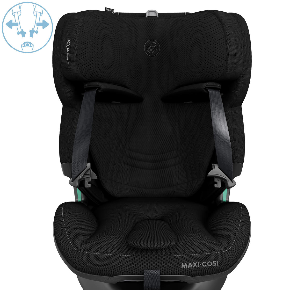 REBOARDER-KINDERSITZ Emerald 360 Pro  - Schwarz, Basics, Kunststoff/Textil (43/65/58cm) - Maxi-Cosi