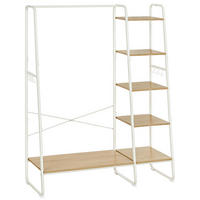 KLEIDERSTÄNDER in Weiß, Eichefarben 120/160/45 cm   - Eichefarben/Weiß, Trend, Holzwerkstoff/Metall (120/160/45cm) - MID.YOU