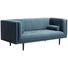 SOFA in Textil Blau - Blau/Dunkelbraun, Design, Holz/Textil (200/80/87cm) - Carryhome SOFA in Textil Blau - Blau/Dunkelbraun, Design, Holz/Textil (200/80/87cm) - Carryhome