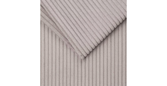 ECKSOFA inkl. Funktionen Hellgrau Cord  - Silberfarben/Hellgrau, Design, Textil/Metall (250/167cm) - Xora