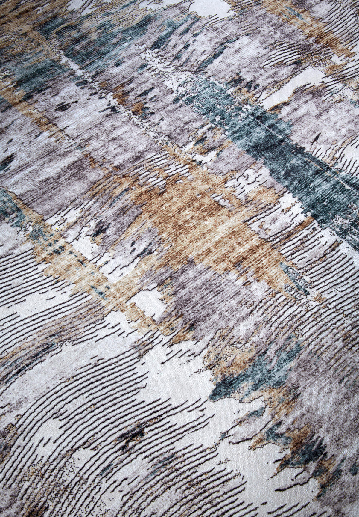 FLACHWEBETEPPICH 120/160 cm Imagination Goldfarben, Blau  - Blau/Goldfarben, Design, Kunststoff (120/160cm) - Hanse Home