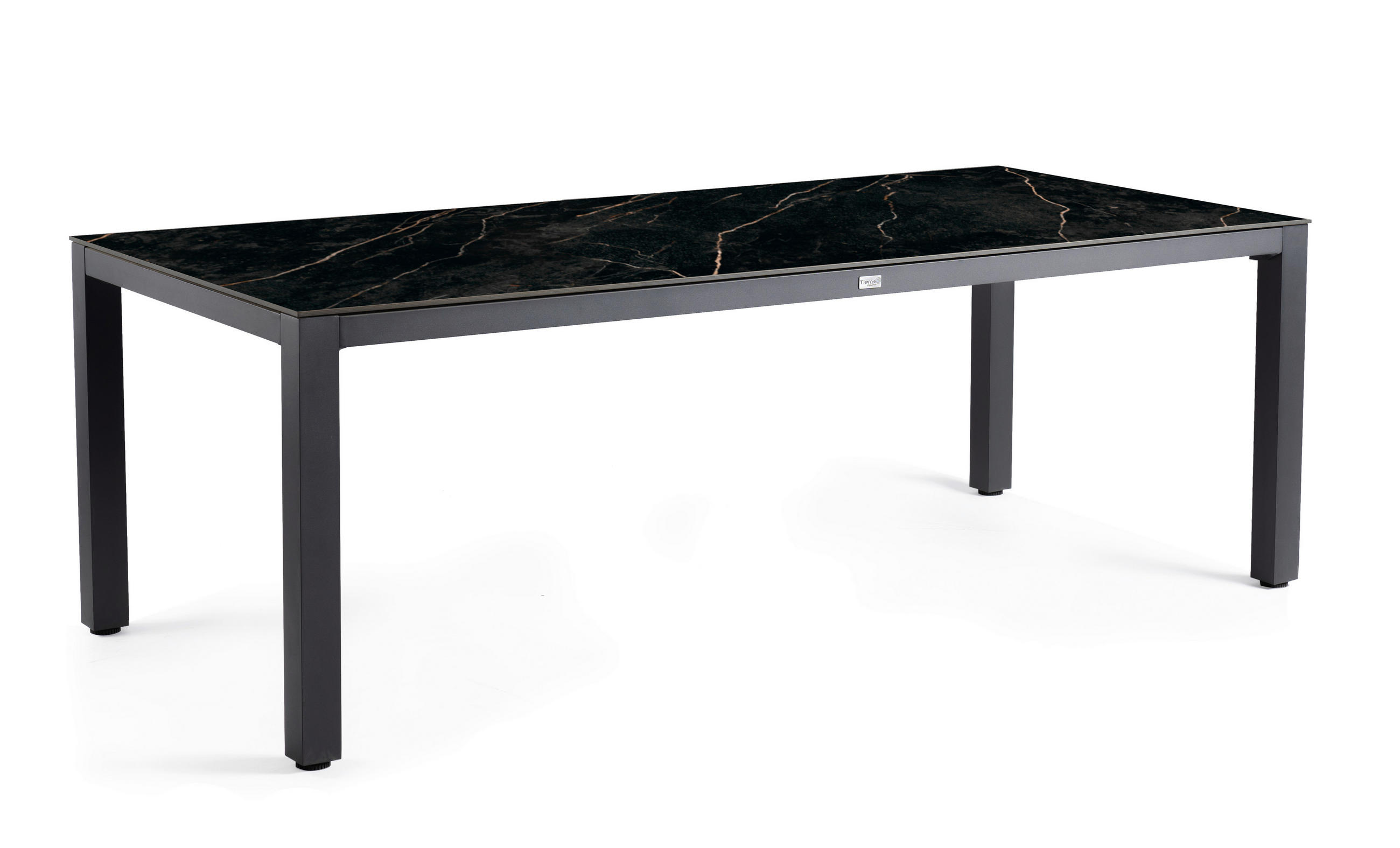 GARTENTISCH Metall, Kunststoff Anthrazit, Schwarz rechteckig  - Anthrazit/Schwarz, Basics, Kunststoff/Metall (240/100/75cm) - Tierra Outdoor