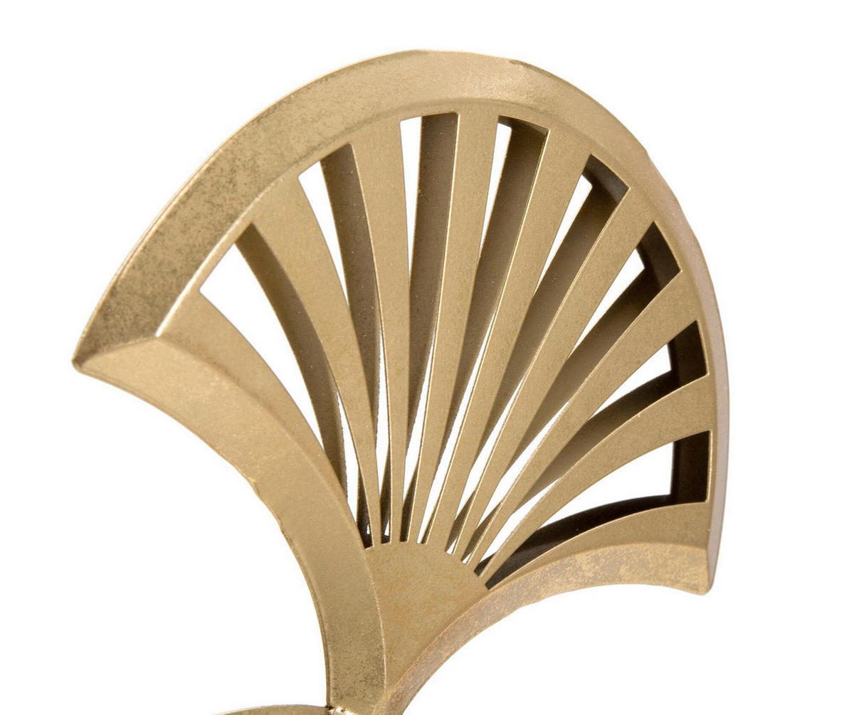 SKULPTUR - Goldfarben/Schwarz, Basics, Metall (23.5/44/10cm)