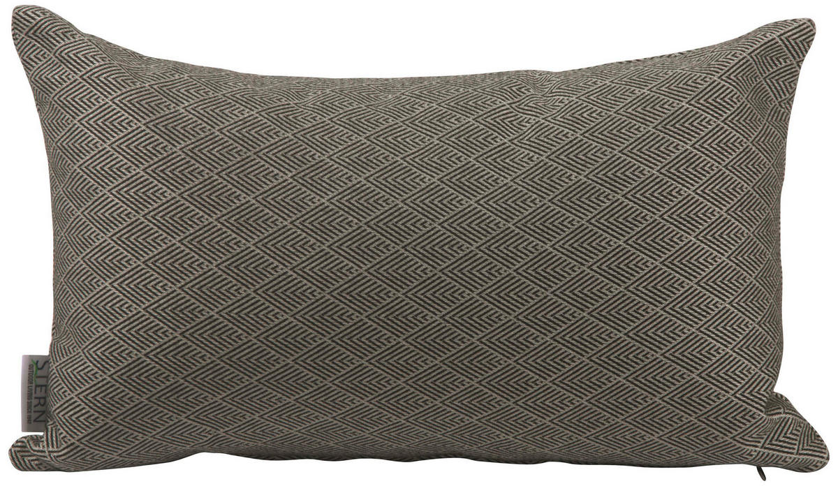 OUTDOOR-KISSEN Raute  - Schwarz, Basics, Textil (35/55cm) - Stern