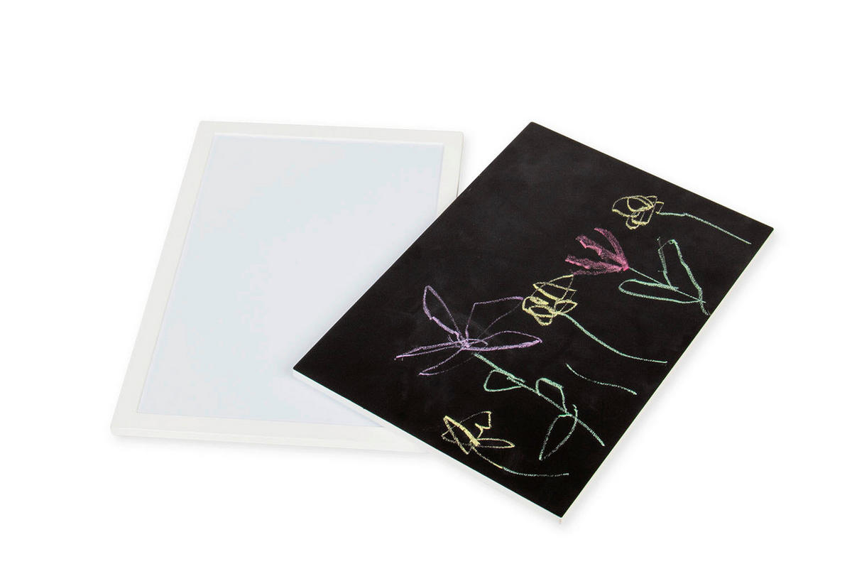 MALTAFEL LINNEA  - Schwarz/Weiß, Basics, Holz (45/31/1,2cm) - Pinolino