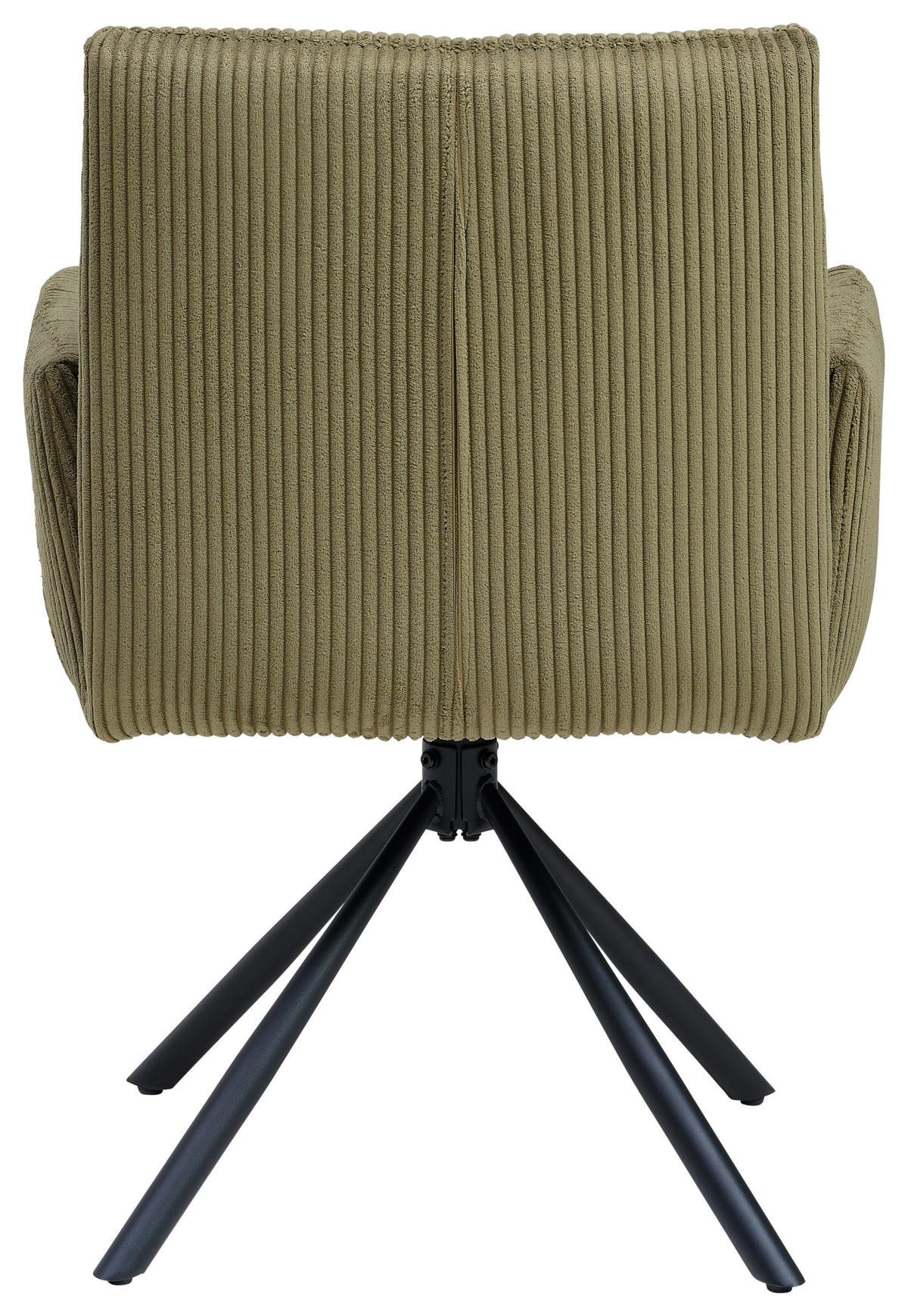 ARMLEHNSTUHL  in Eisen Cord  - Schwarz/Olivgrün, MODERN, Textil/Metall (65/90/62cm) - MID.YOU