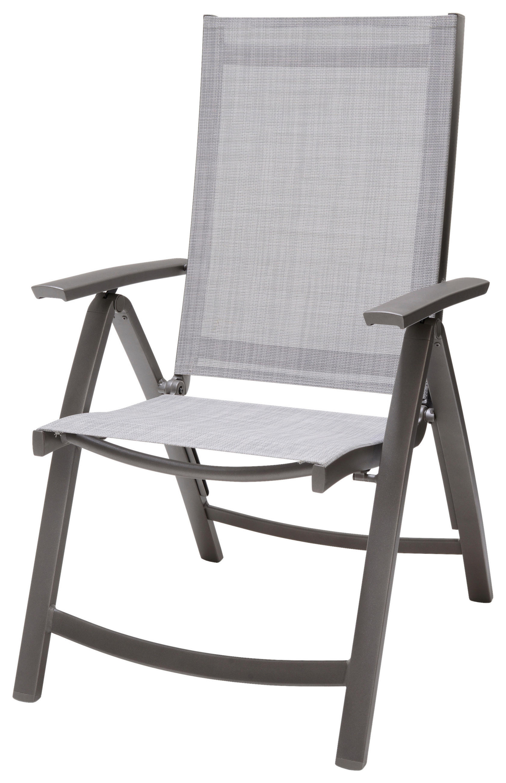 KLAPPSESSEL in Metall, Textil Grau  - Grau, KONVENTIONELL, Textil/Metall (69,6/105,8/60,6cm) - Ambia Garden