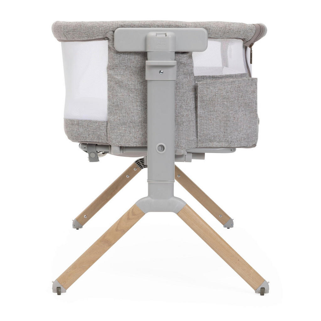 Thumbnail - Chicco Beistellbett Next2Me Armonia, Hellgrau, Metall, Textil, 99x69x83 cm, Netzfenster, höhenverstellbar, Babymöbel, Ba...
