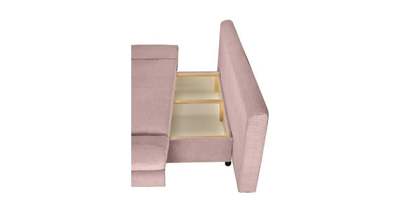 SCHLAFSOFA mit Schlafen auf Sitzhöhe, haustierfreundlicher Bezug Cord Altrosa - Buchefarben/Altrosa, KONVENTIONELL, Holz/Textil (200/75/85cm) - Carryhome