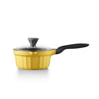 nyeles edény 1,8 l  - világossárga, Basics, fém (24/14/40cm) - BUYDEEM