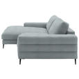 ECKSOFA  in Flachgewebe Hellblau  177/253 cm  - Schwarz/Hellblau, Design, Textil/Metall (177/253cm) - Dieter Knoll