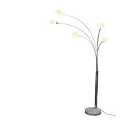 BOGENLEUCHTE  122/210/38 cm   - Silberfarben/Weiß, Design, Glas/Stein (122/210/38cm) - P & B