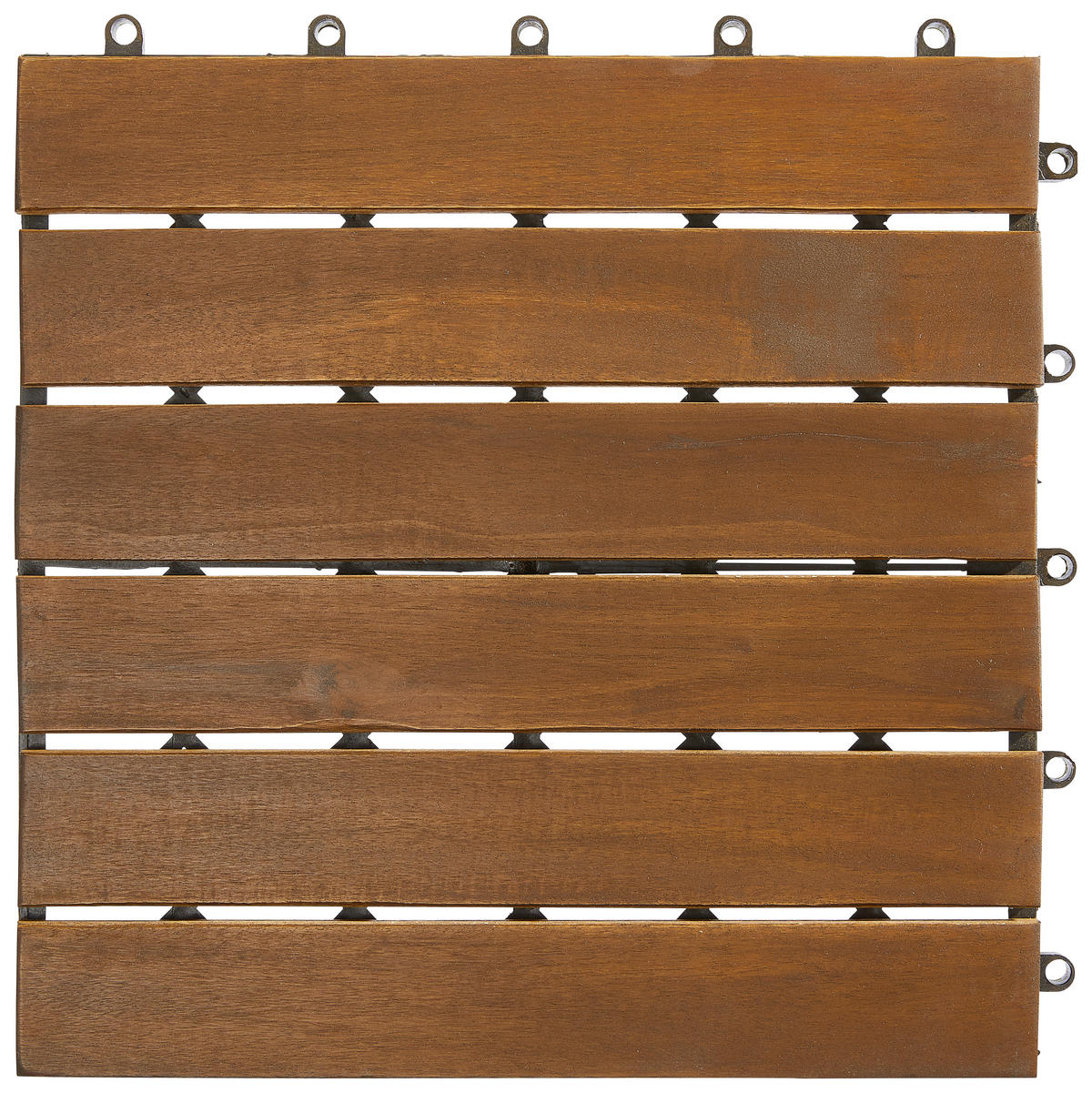 TERRASSENFLIESE Schwarz, Dunkelbraun 10 Stück  - Dunkelbraun/Schwarz, MODERN, Holz/Kunststoff (30/30/2,4cm) - Ambia Garden
