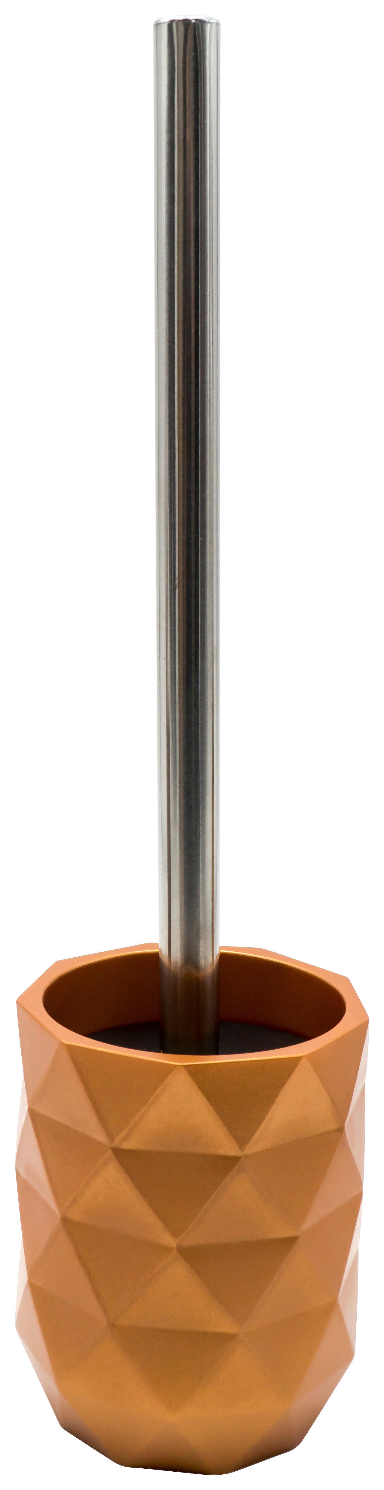 GARNITURĂ DE PERIE PENTRU WC in plastic  plastic   - arămiu/culoare crom, Basics, plastic (9/36/9cm) - Sadena
