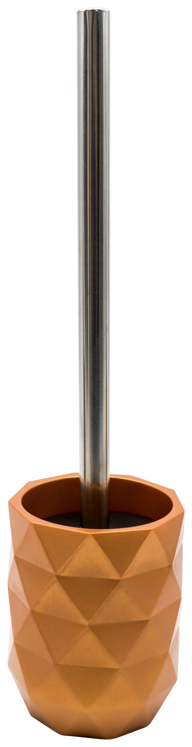 WC-BÜRSTENGARNITUR in Kunststoff  Kunststoff   - Chromfarben/Kupferfarben, Basics, Kunststoff (9/36/9cm) - Sadena