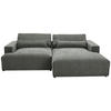 ECKSOFA Felicia Graugrün Struktur  - Schwarz/Graugrün, Design, Kunststoff/Textil (267/187cm) - Stylife