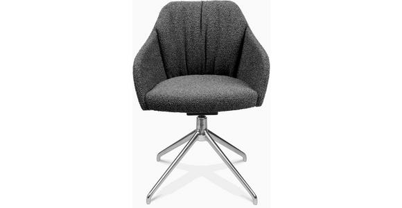 ARMLEHNSTUHL in Aluminium Flachgewebe - Alufarben/Grau, Design, Textil/Metall (58/81,5-84,5/60cm) - Johann Jakob