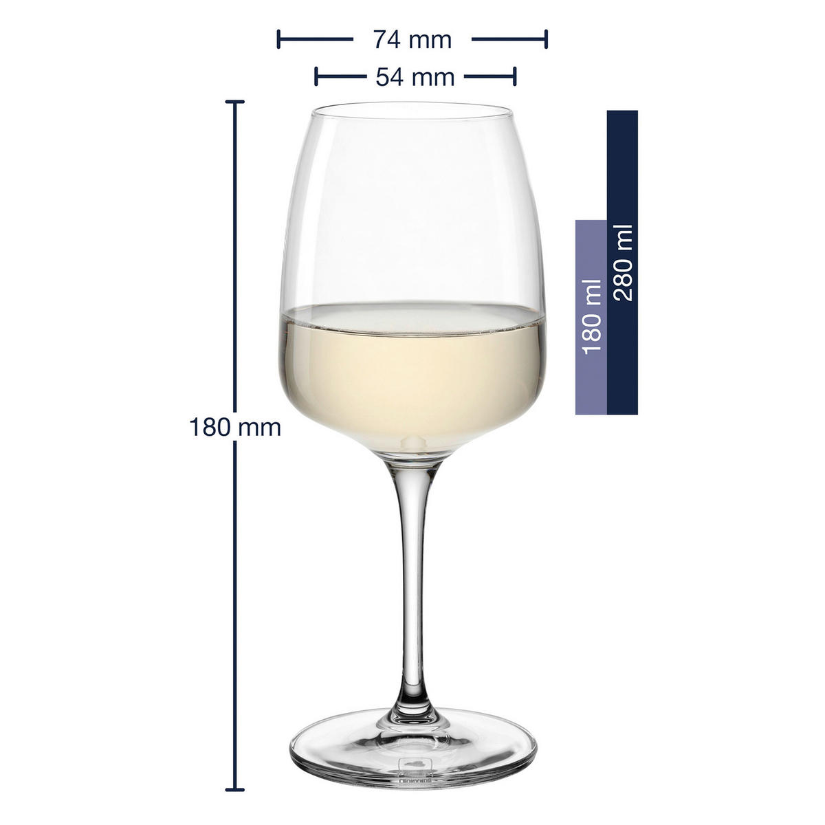 GLÄSERSET Cesti 6-teilig  - Transparent, Basics, Glas (7,4/18,5/7,4cm) - Leonardo