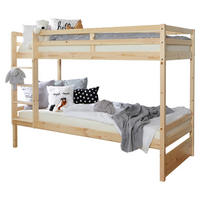 ETAGENBETT 90/200 cm,  in Naturfarben, Absturzsicherung, Leiter  - Naturfarben, MODERN, Holz (90/200cm) - MID.YOU