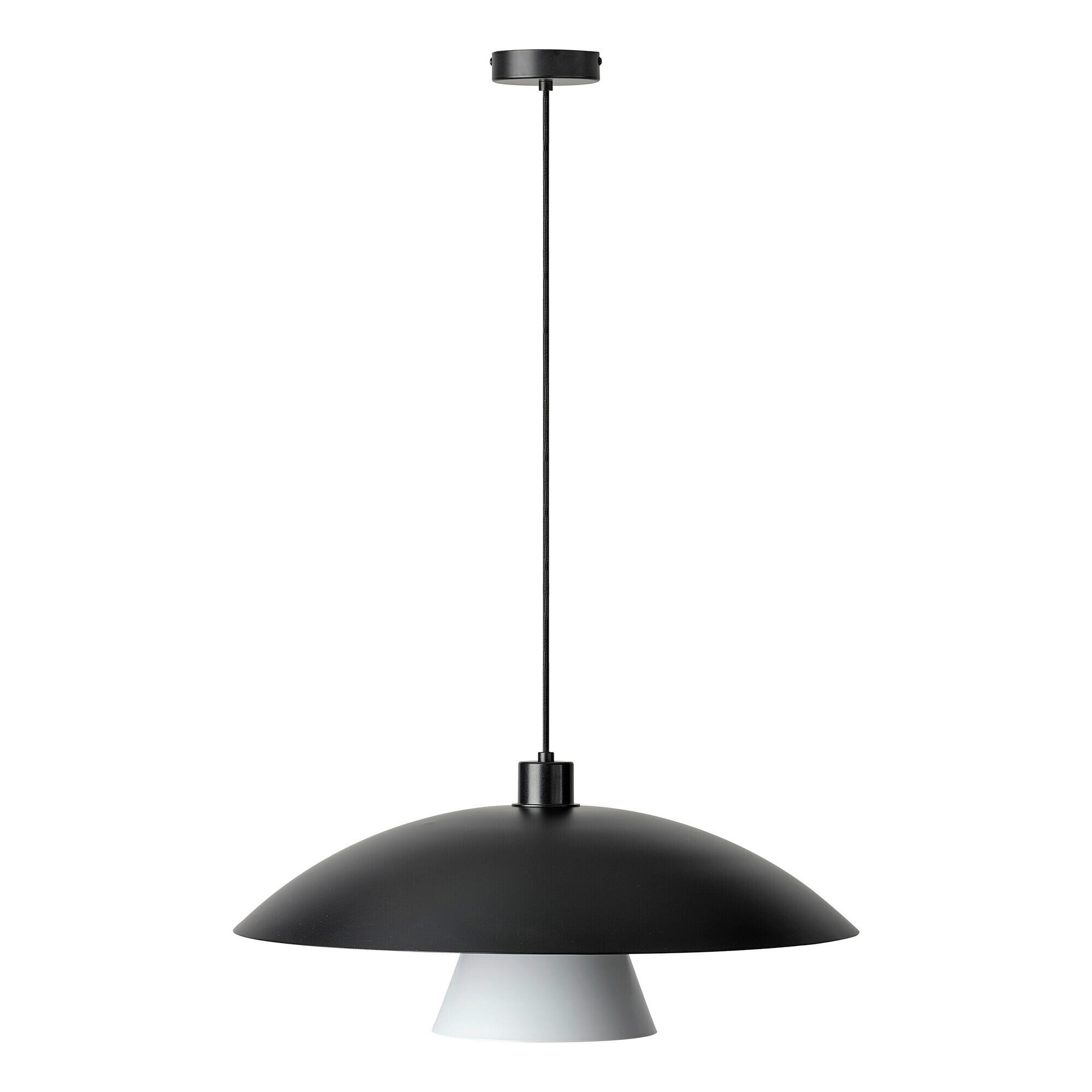 HÄNGELEUCHTE 186/50/125,5 cm  - Schwarz/Weiß, Basics, Metall (186/50/125,5cm) - Osram