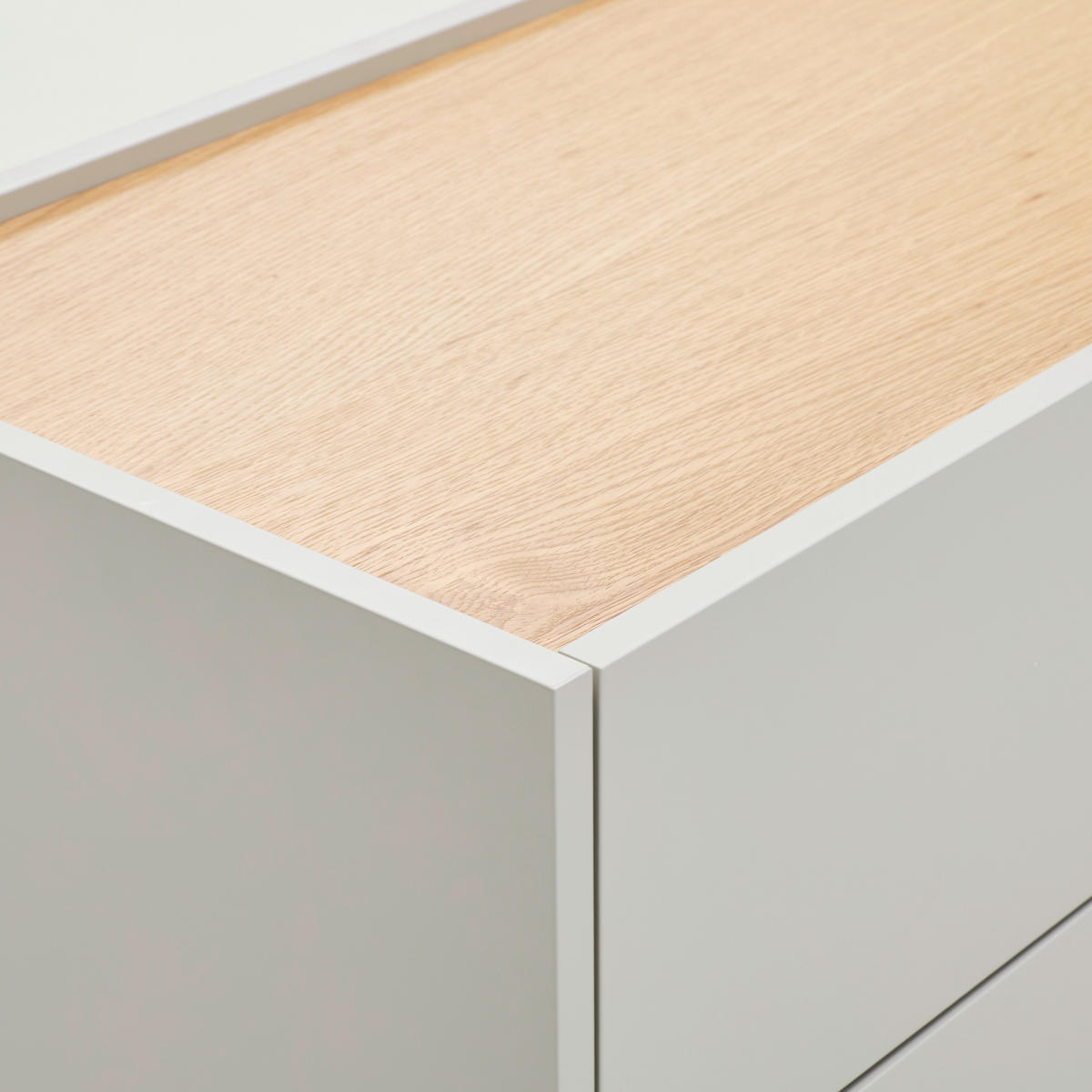 SIDEBOARD 180/77,5/40 cm  in Eichefarben, Hellgrau  - Eichefarben/Hellgrau, Design, Holz/Holzwerkstoff (180/77,5/40cm) - Carryhome