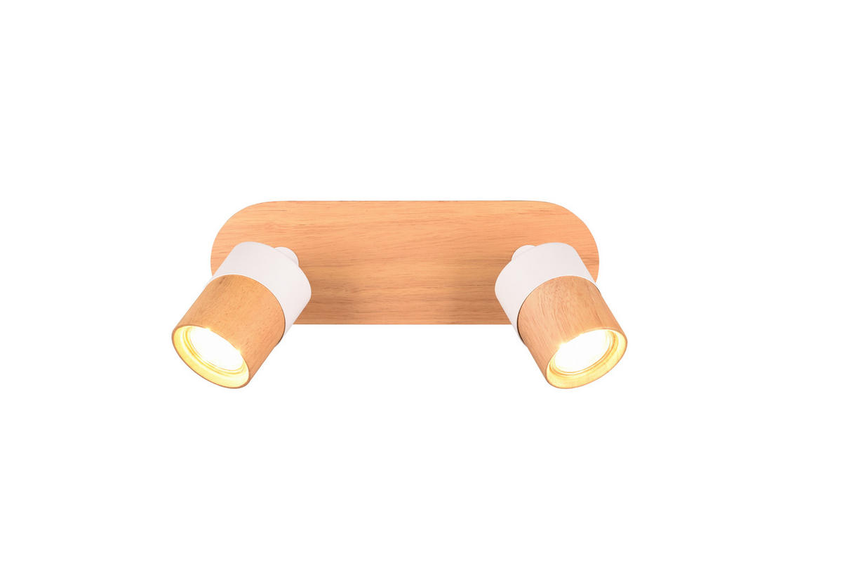 STRAHLER - Weiss/Braun, Natur, Holz/Metall (28/15/9cm)