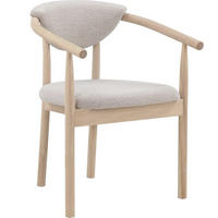 STOL MED ARMSTÖD bouclé  - beige/ek Bianco, Design, trä/textil (58,7/76,5/56cm) - Best Price