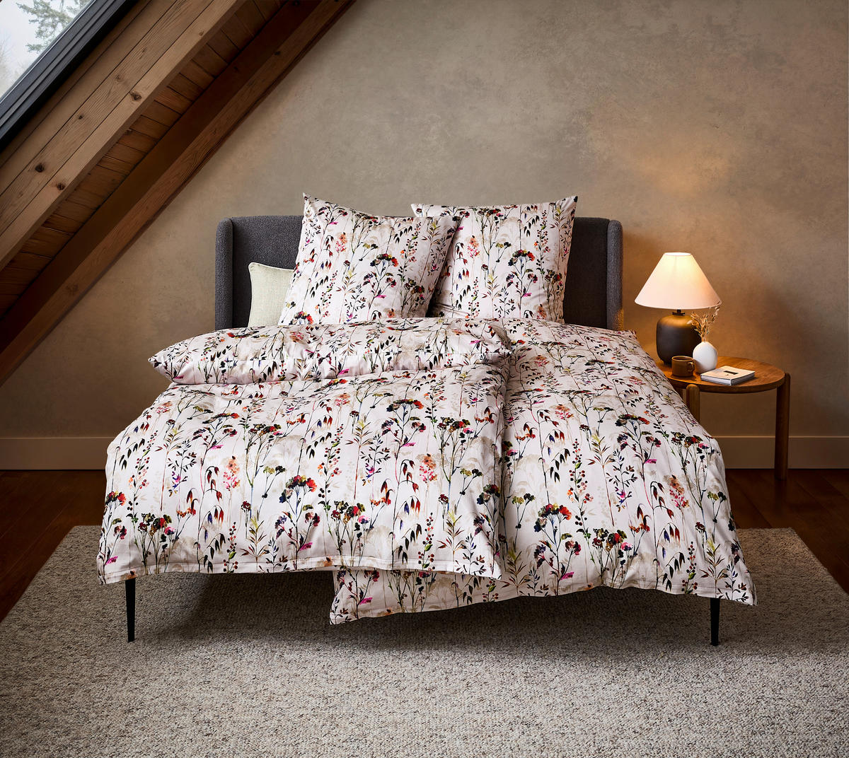 BETTWÄSCHE 2-teilig Makosatin 135/200 cm  - Beige, Design, Textil (135/200cm) - Janine
