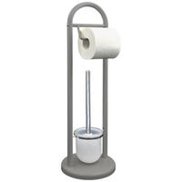 WC-BÜRSTENKOMBINATION - Chromfarben/Weiss, Basics, Kunststoff/Metall (19/63cm) - Sadena