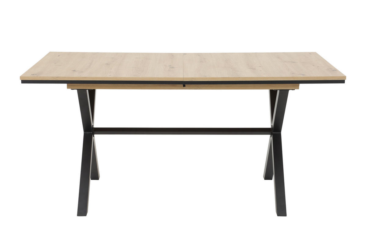 TISCHGRUPPE   - Anthrazit/Eiche Artisan, MODERN, Textil/Metall (160 - 200/76/90cm) - MID.YOU