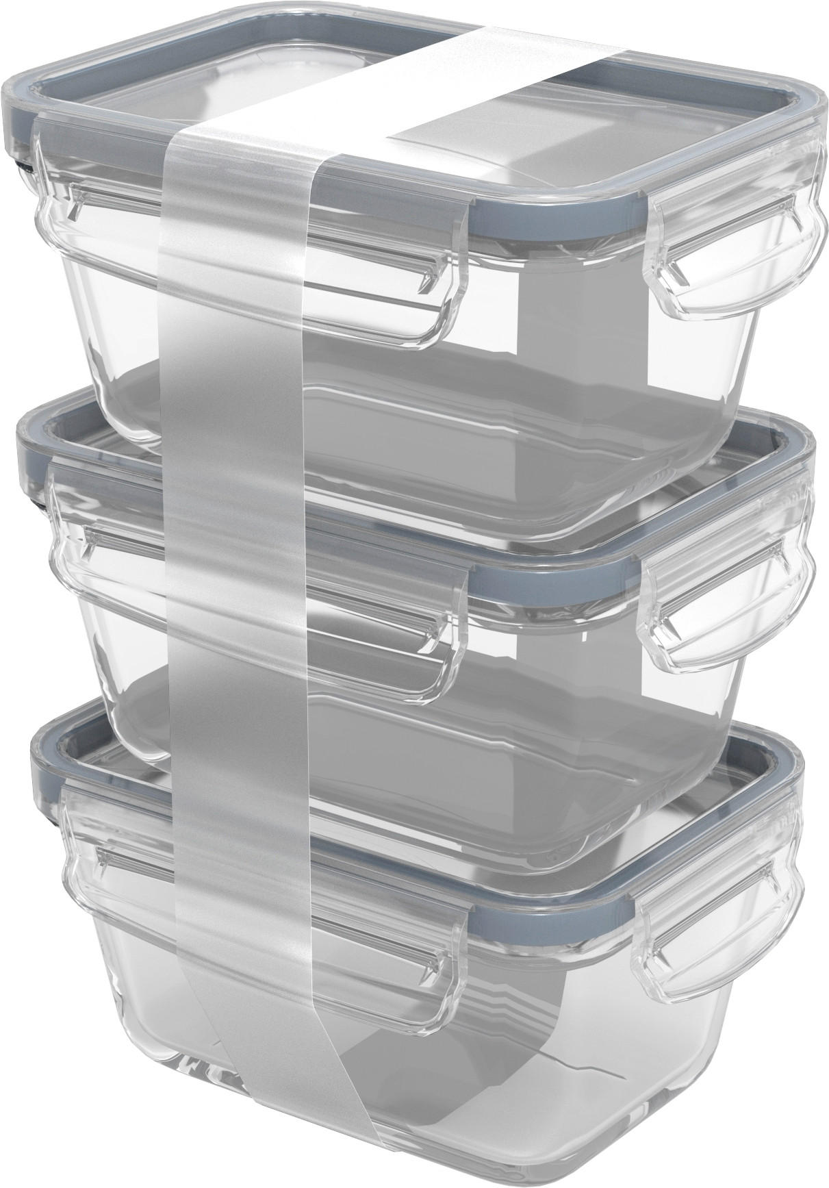 FRISCHHALTEDOSE CLICK & LOCK 0,5 L  - Blau/Transparent, Basics, Glas/Kunststoff (16/12/22,8cm) - Rotho