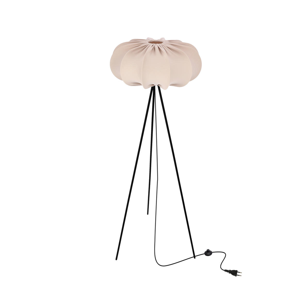 STEHLEUCHTE 52/52/147 cm    - Hellbraun/Schwarz, KONVENTIONELL, Kunststoff/Metall (52/52/147cm)