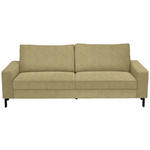 3-SITZER-SOFA in Flachgewebe Gelb, Hellgrün  - Gelb/Schwarz, Design, Textil/Metall (218/86/97cm) - Hom`in