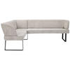 ECKBANK 189/233 cm Webstoff Schwarz, Cappuccino   - Schwarz/Cappuccino, Design, Textil/Metall (189/233cm) - Novel