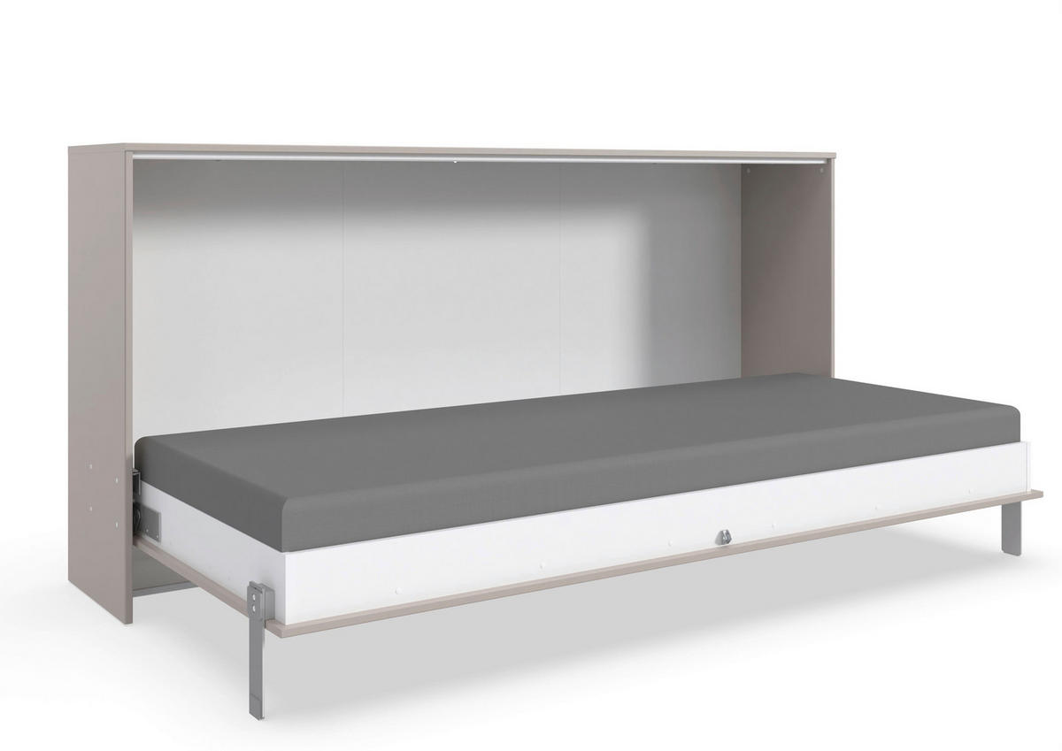 ZLOŽLJIVA POSTELJA 90 cm   x 200 cm  , leseni material siva, sahara  - sahara/siva, Design, kovina/leseni material (90/200cm) - Carryhome