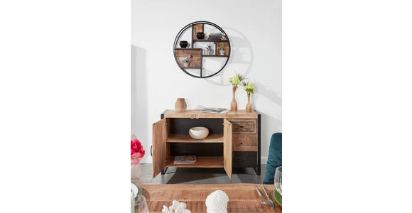 SIDEBOARD in 130/80/43 cm - Schwarz/Braun, Design, Holz/Holzwerkstoff (130/80/43cm) - Landscape