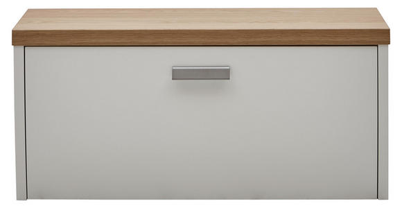 HÄNGEELEMENT in Weiß, Eichefarben - Eichefarben/Silberfarben, Design, Holz/Holzwerkstoff (92/42/31cm) - Dieter Knoll