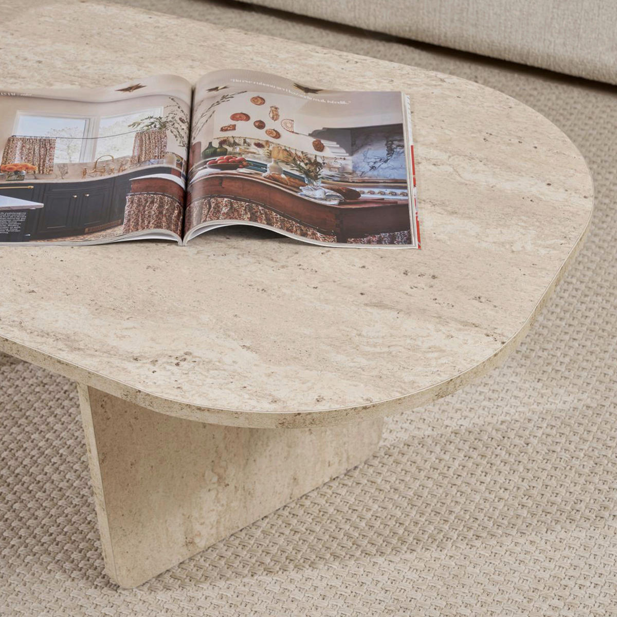 COUCHTISCH Freiform Creme  - Creme, Design, Holzwerkstoff (130/40/65cm) - MID.YOU