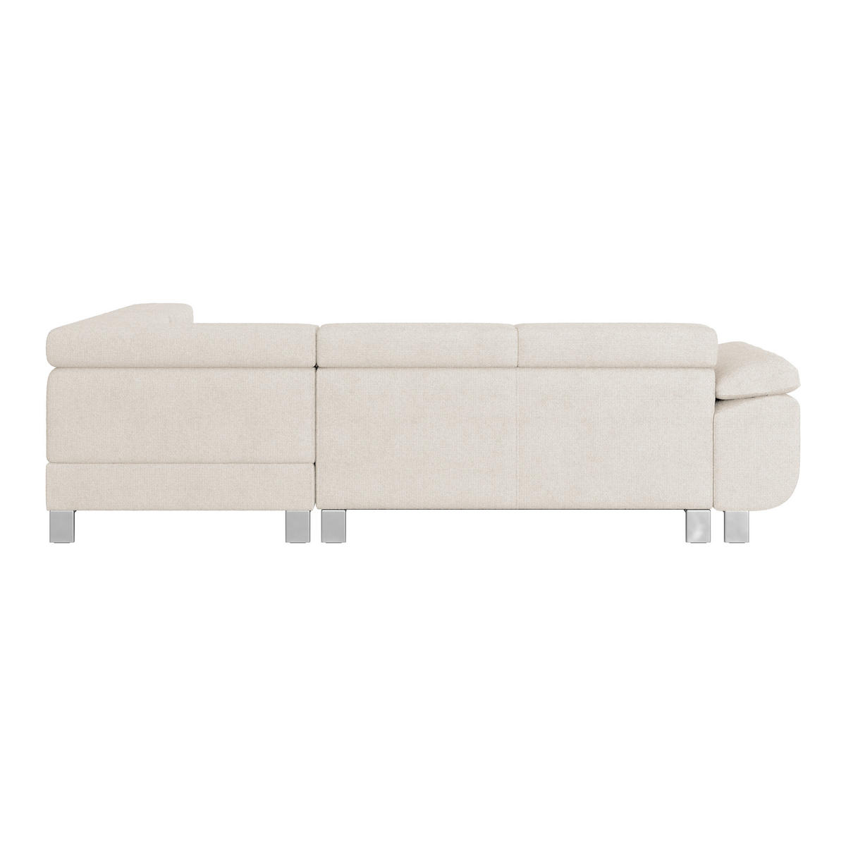 ECKSOFA in Drell Perlmutt  - Perlmutt, Modern, Textil/Metall (270/230cm) - MID.YOU