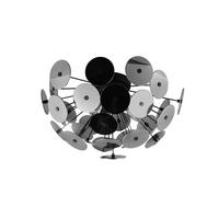 DECKENLEUCHTE Discalgo 54/30 cm   - Chromfarben/Schwarz, Design, Glas/Metall (54/30cm) - Trio Leuchten
