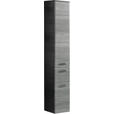 HOCHSCHRANK 30/186/33 cm  - Chromfarben/Graphitfarben, Design, Glas/Holzwerkstoff (30/186/33cm) - Xora