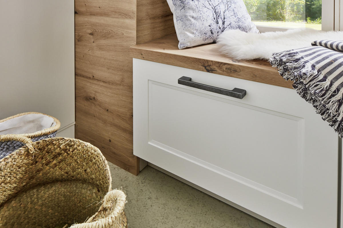 EINBAUKÜCHE CASPER  - Weiß, ROMANTIK / LANDHAUS, Holzwerkstoff - Celina