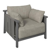 LOUNGESESSEL Anthrazit, Graphitfarben, Taupe Esche vollmassiv  - Taupe/Anthrazit, ROMANTIK / LANDHAUS, Holz/Textil (100/86/97,5cm) - Dieter Knoll