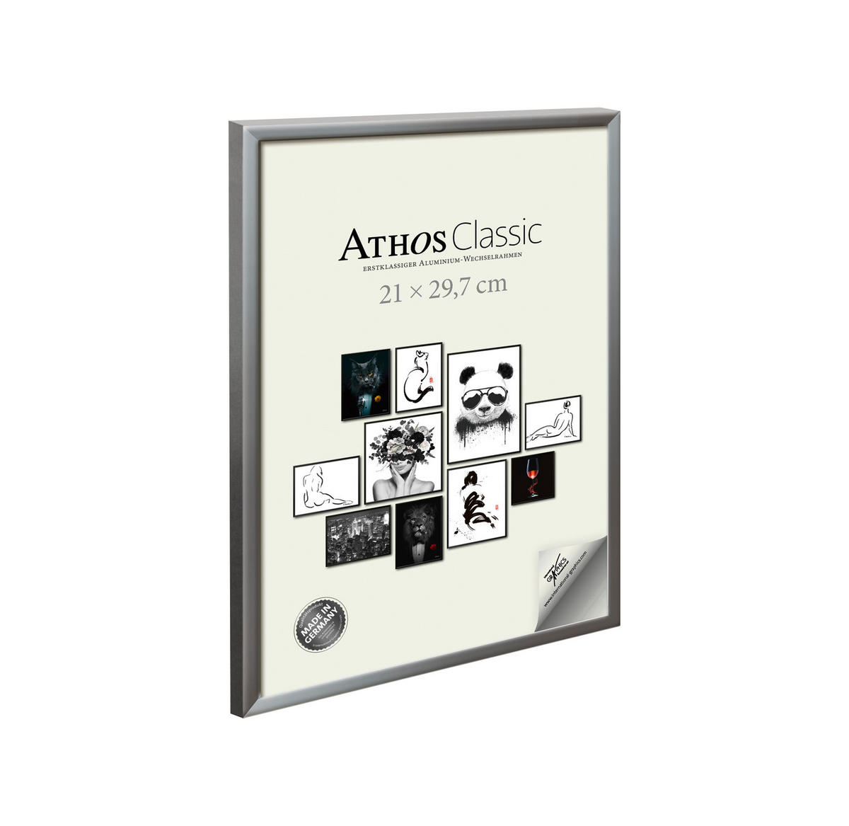 BILDERRAHMEN - Silberfarben, Basics, Papier/Holzwerkstoff (21/30/1,8cm)