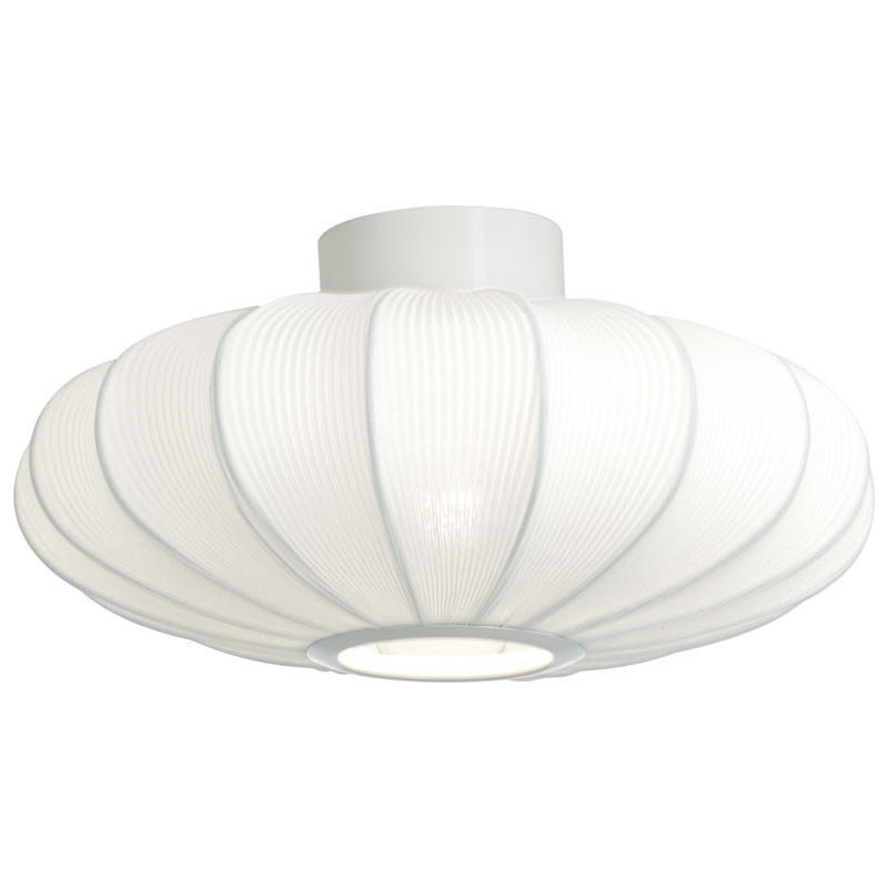 TAKLAMPA  - vit/svart, Klassisk, metall/textil (45/23/45cm)