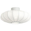 TAKLAMPA  - vit/svart, Klassisk, metall/textil (45/23/45cm)