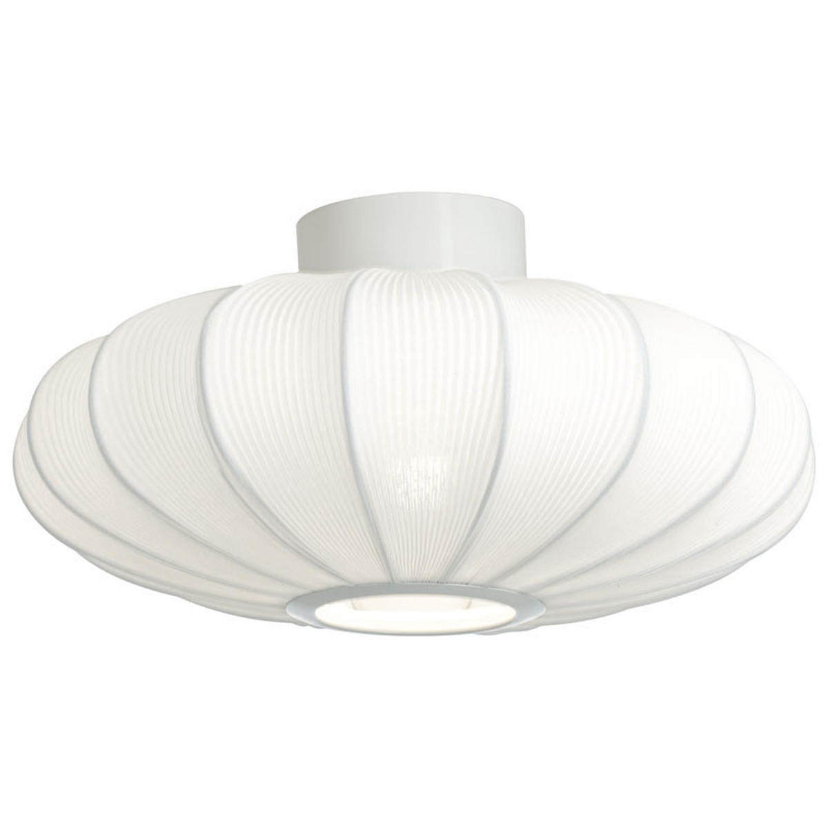 TAKLAMPA  - vit/svart, Klassisk, metall/textil (45/23/45cm)